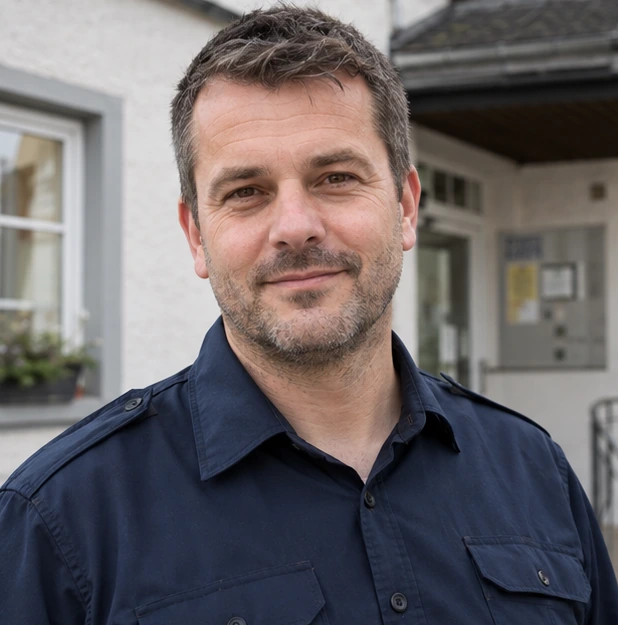 Generiertes Rollenporträt des Polizeihauptmeisters Jens Richter