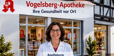 Vogelsberg-Apotheke Falkenrode am Rathausplatz, generierte Konzeptdarstellung