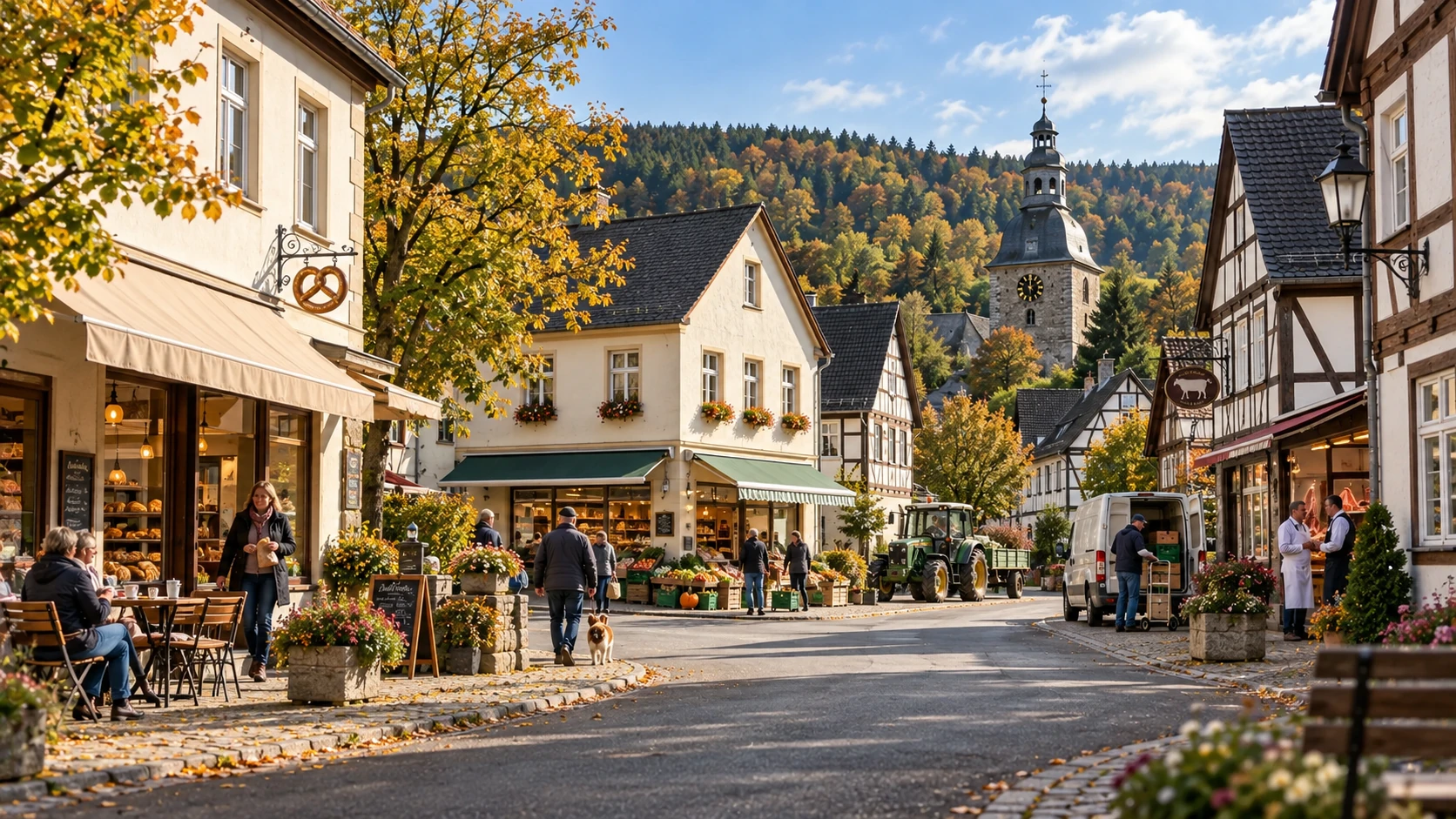 Herbstlicher Dorfmarkt mit Handwerk und inhabergeführten Geschäften